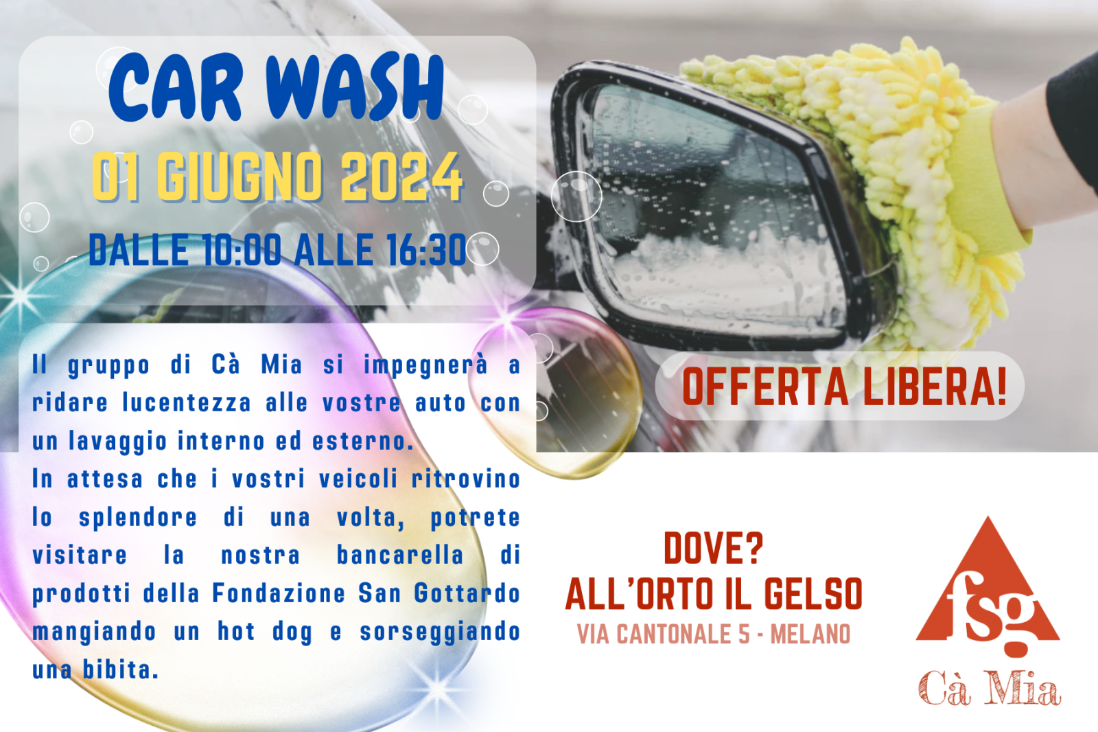 Car Wash - Orto il Gelso 1. giugno 2024